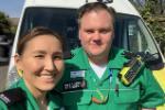 Postgraduate student Matt Jones and colleague in the London Ambulance Service