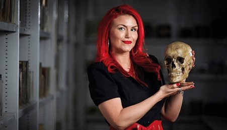 Picture of Carla Valentine holding a skull