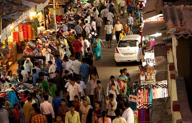 A busy street in Mumbai.