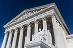 US Supreme Court Building against a blue sky