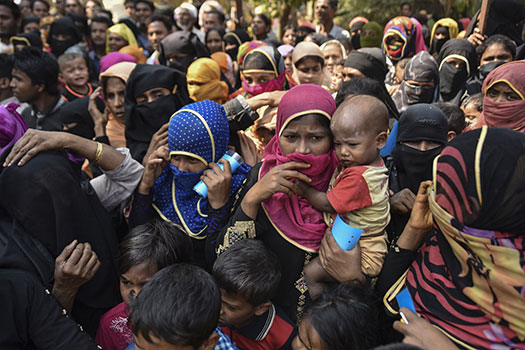 Group of Rohingya refugees