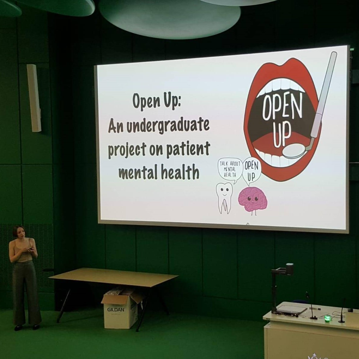 Students presenting for 'Open Up' Project