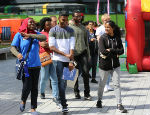 Prospective students at a Queen Mary University of London Open Day