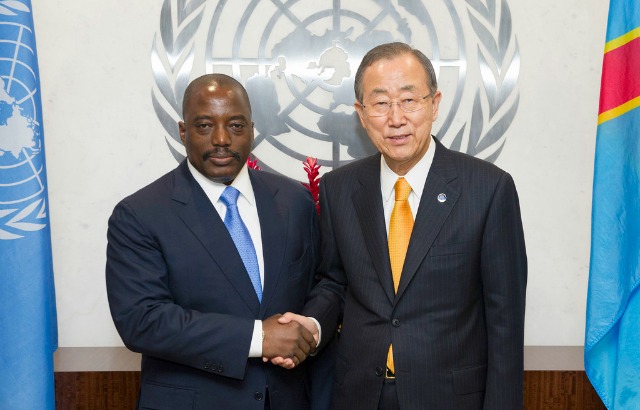 Ban Ki-moon and Joseph Kabila