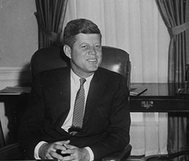 Kennedy with former president Harry Truman, courtesy of US National Archives and Records Administration