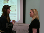 L to r: QM student Alice Howarth with Stella Creasy MP