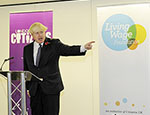 Mayor Boris Johnson announcing the new London Living Wage rate: Photo credit: Chris Jepson