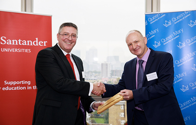 L-R: Matt Hutnell (Director for Santander Universities UK) and Professor Colin Bailey (President and Principal at QMUL)