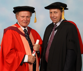 Professor Sir Nicholas Wright with Professor Peter Mathieson