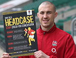 Rugby player Mike Brown supporting concussion awareness last year. Credit: England Rugby