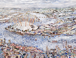 Water City (2006), part of an oil painting on canvas by local artist Frank Creber