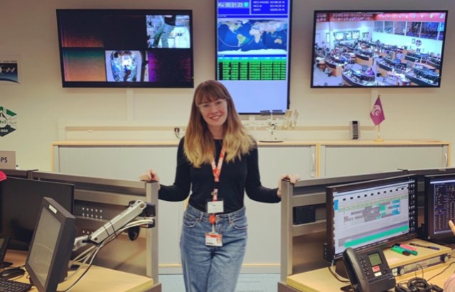 Nina at the European Space Agency's Columbus Control Centre