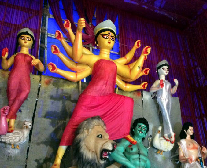 A display at the Durga Puja Festival