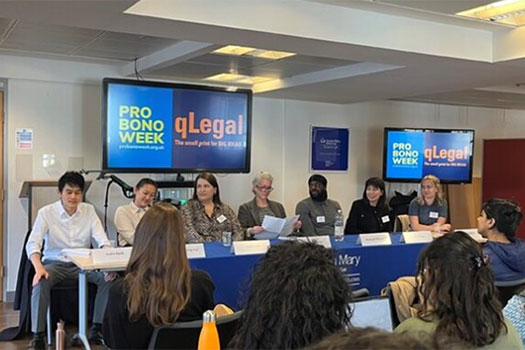 qLegal panel event for pro bono week 2023