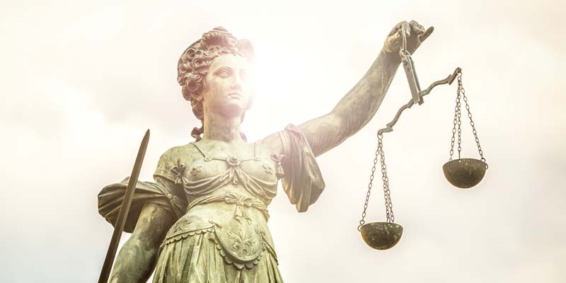 Lady Justice, the statue that sits atop the Old Bailey in London