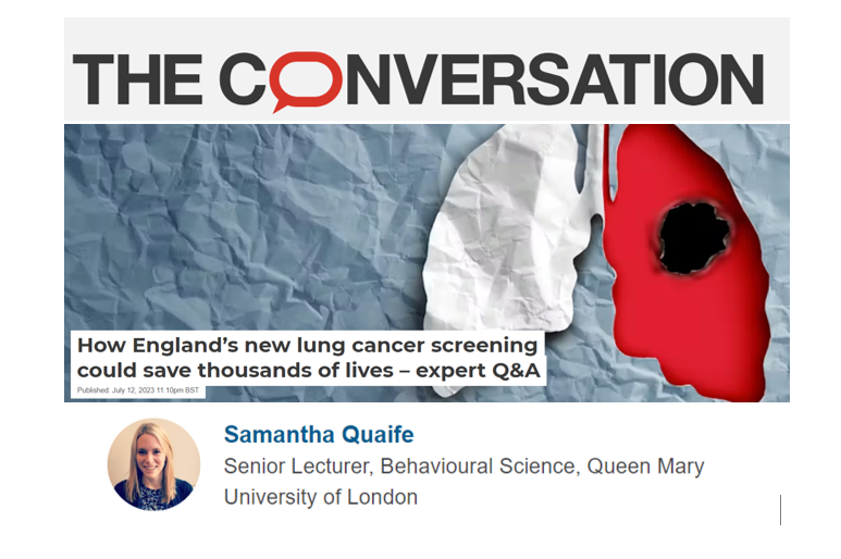 Photo of Lung Cancer Screening - The Conversation article