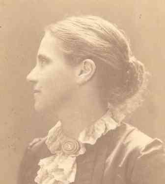 Black and white portrait image of Constance Maynard