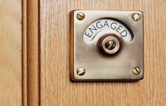 Engaged toilet