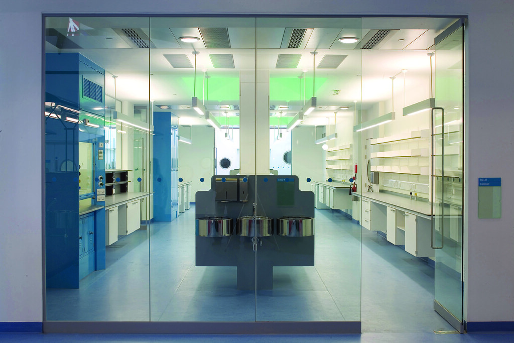 An enclosed lab at the Blizard Institute
