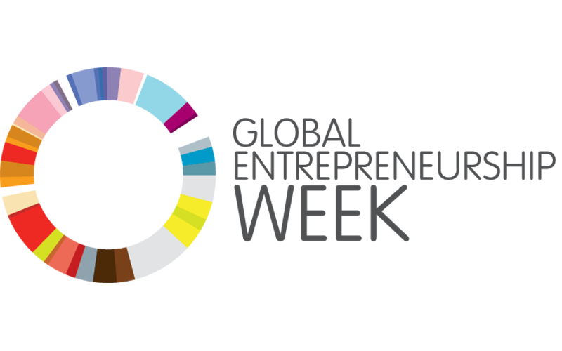 Global Entrepreneurship Week logo circle with all colours