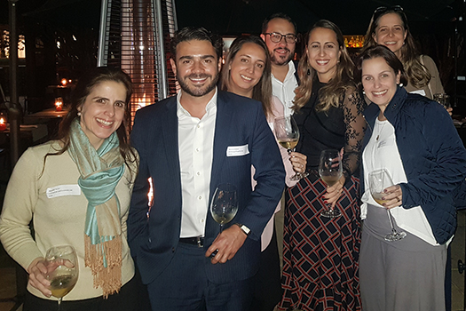 Alumni at an event in Sao Paulo