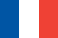 French flag - blue, white, red vertical stripes