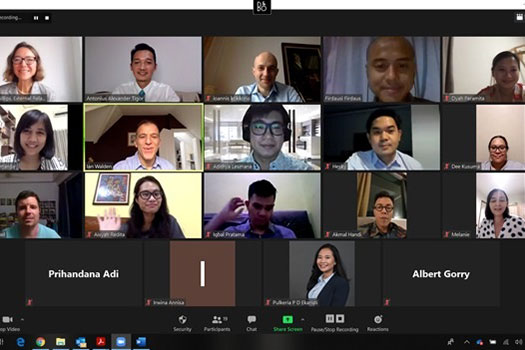 Attendees of the Indonesia Welcome Event on Zoom