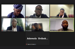 Screenshot of the Nigeria chapter zoom event. 7 chapter members on screen in discussion.