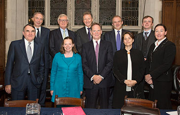 The photo shows James Dallas, Norah Gallagher, Silke Goldberg, Maria Taylor and Raphael Heffron with the speakers at our first Energy Forum Event