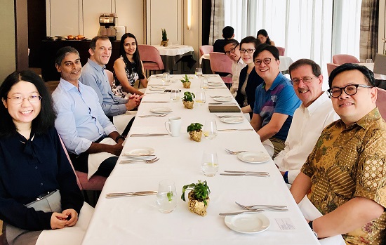 Alumni in Singapore with Prof Ian Walden (third from left) and Prof Chris Reed (second from right)