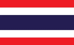 Thai flag with red white blue white red horizontal stripes