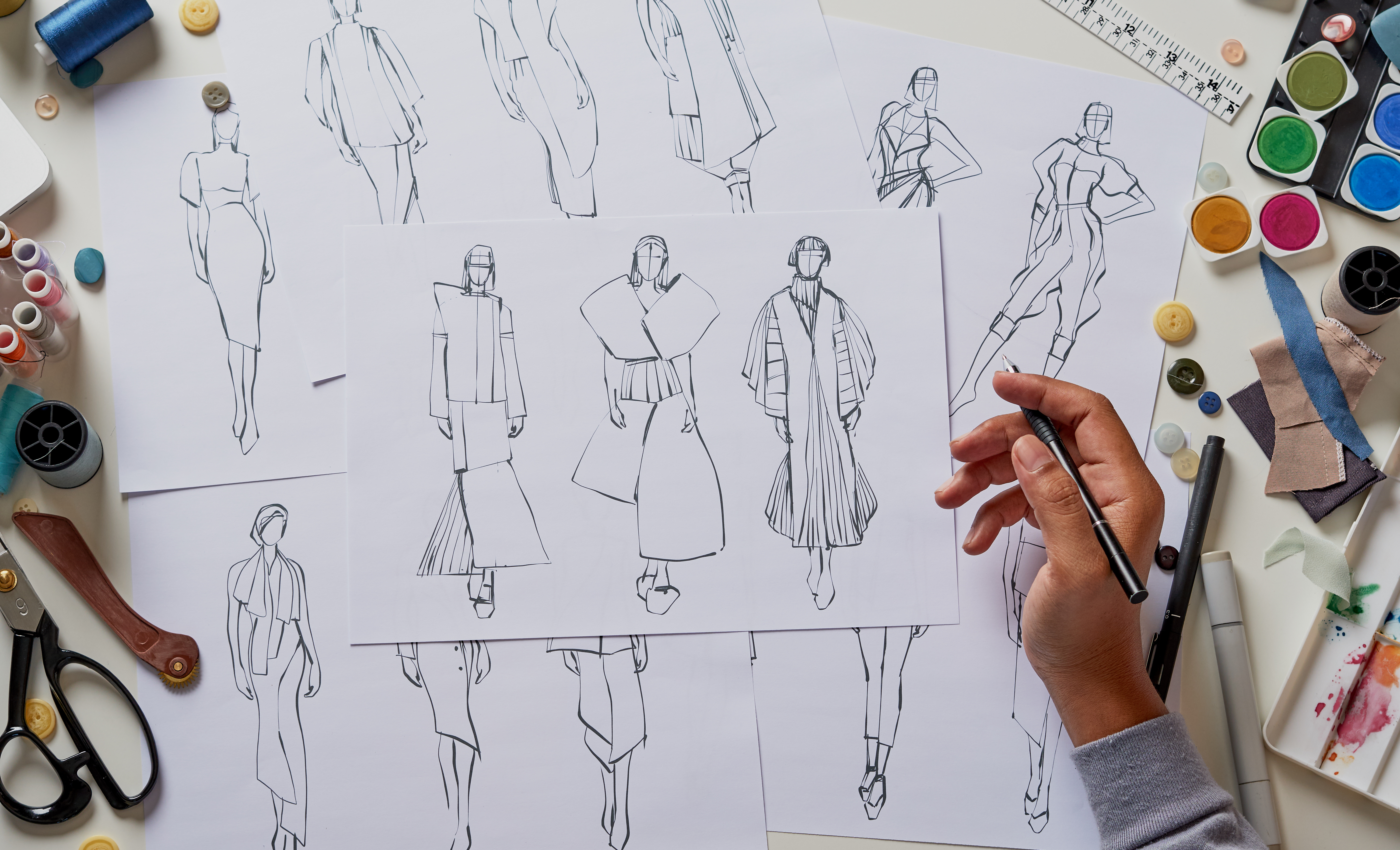 Hand drawing fashion images