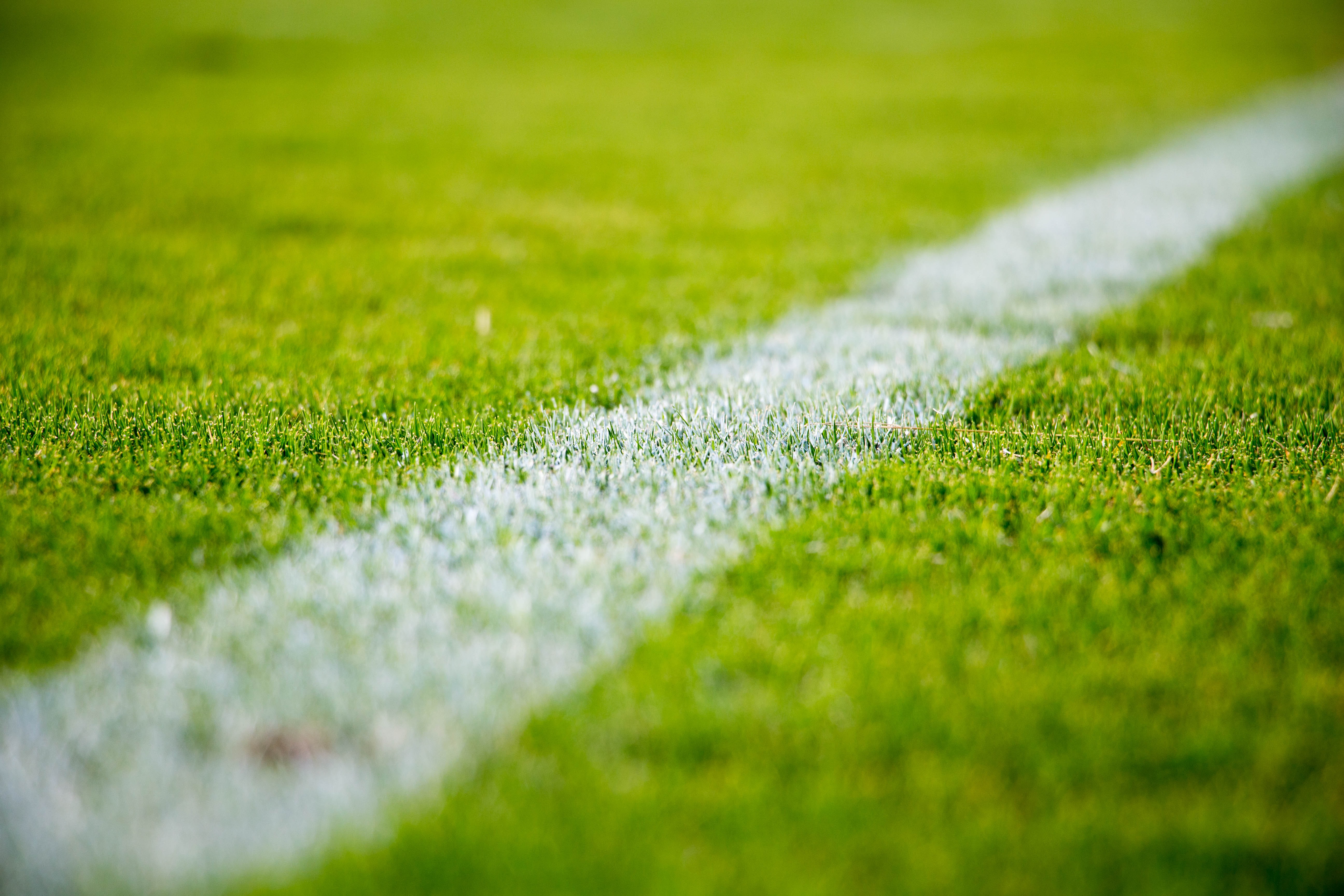 Closeup of football field