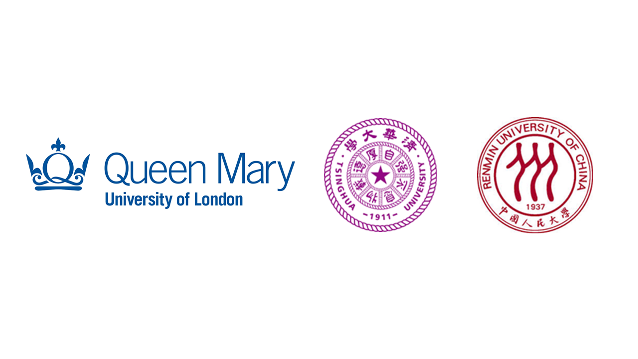 Logo collage with Queen Mary, Tsinghua University and Renmin University of China