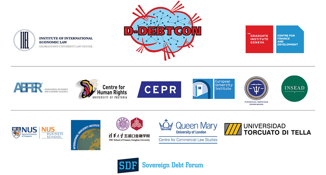 Logos of organisations involved in Debtcon