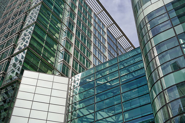 Office buildings in Canary Warf, London
