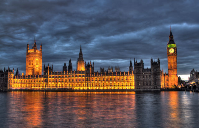 Landscape photo of British Houses of Parliament