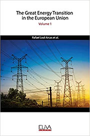 The Great Energy Transition in the European Union: Volume 1 book cover, with a picture of pylons at sunset