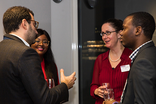 Mentors and mentees mingling at the 2020 mentoring launch event