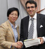 Professor Rodrigo Olivares-Caminal at the book launch in China