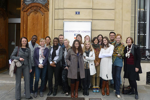 Students standing outside ULIP in Paris
