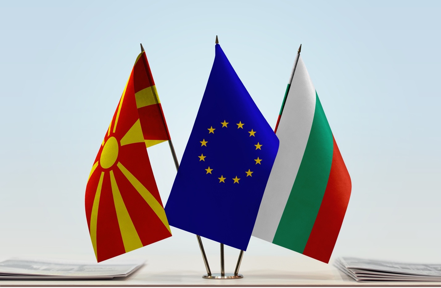 Bulgarian Macedonian European flags