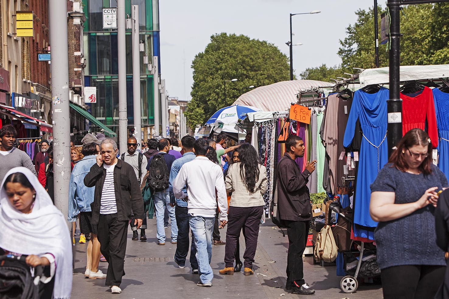 people at Whitechapel market