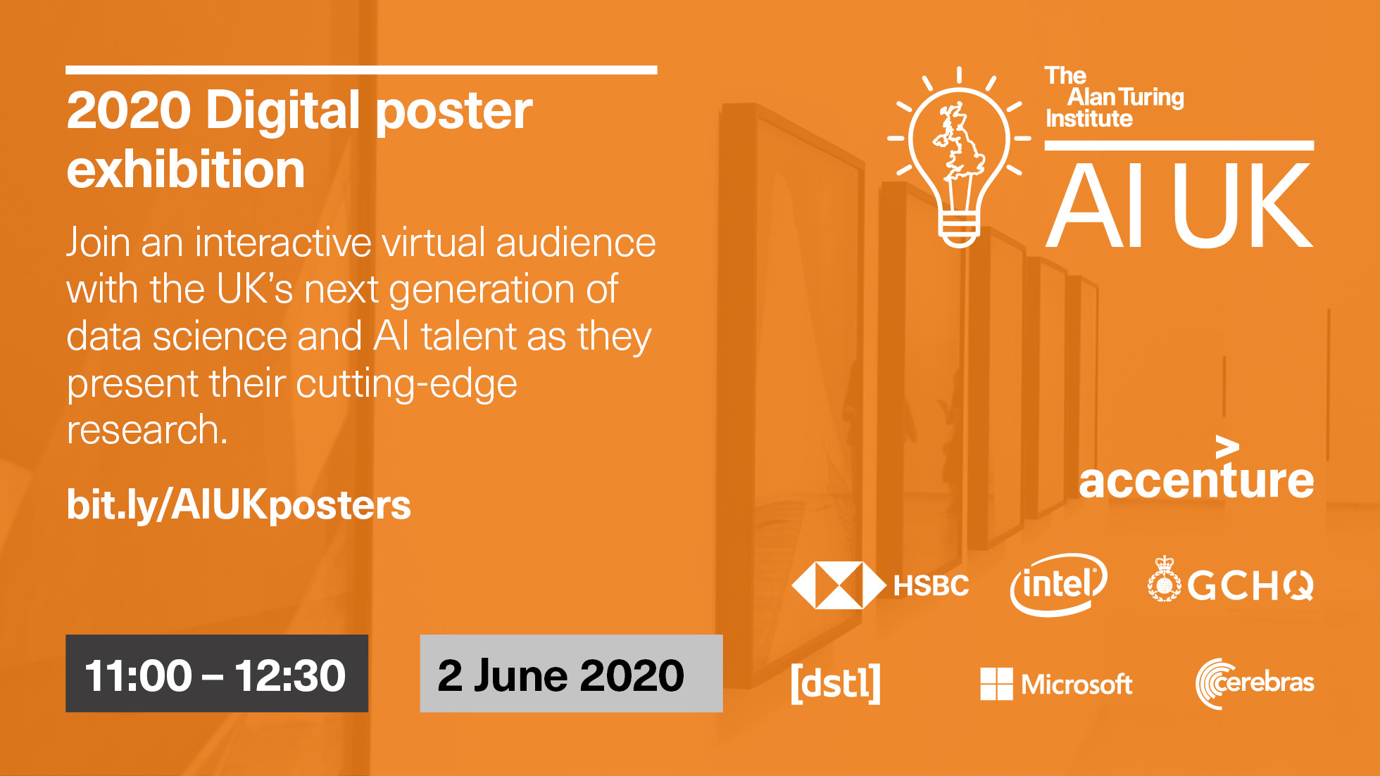 Advert for AI UK 2020 Digital poster exhibition 2 June 2020
