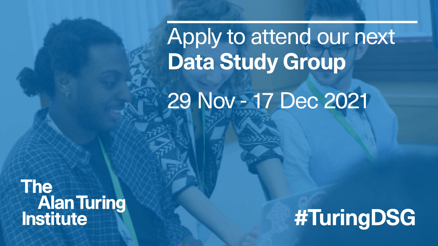 Turing Institute Data Study Group Dec 2021 advert