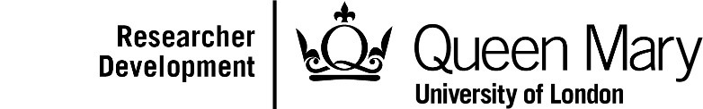 Queen Mary University Researcher Development team Logo