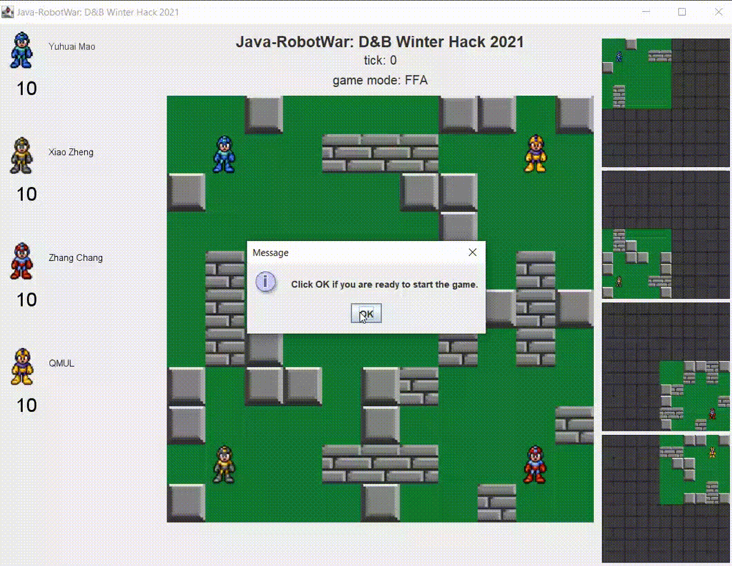 GIF of one of the AI Agents from the final of the Design and Build Hack 2021.