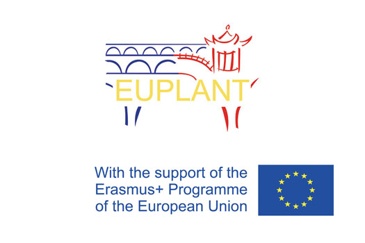 EUPLANT logo sat above the Erasmus+ logo which states 'with the generous support of the Erasmus+ programme of the European Union