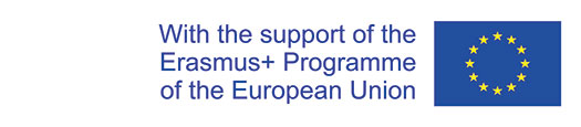 Erasmus+ logo which states 'with the support of the Erasmus+ programme of the European Union