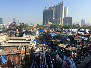 Dhobi Ghat, where 200,000 items are laundered daily, is one of the many places that students get to visit in Mumbai © Daniel Holt